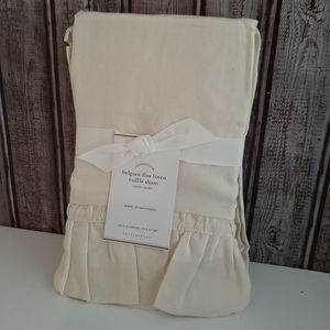 **Pottery Barn Belgian Flax Linen Ruffle Euro Sham